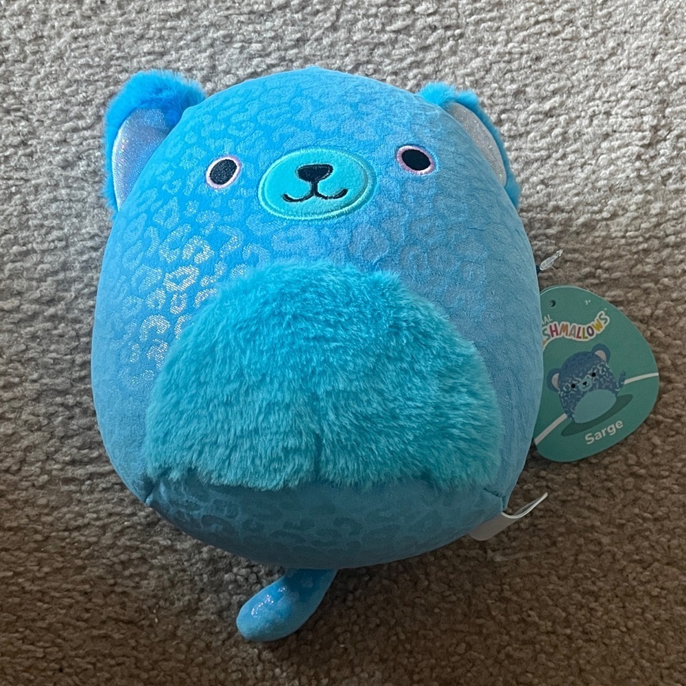 Squishmallows Sarge Turquoise Bear Plush